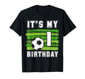 Its My 1St B Day Soccer Sport Party T-Shirt - Aesthetic Graphic Men Women