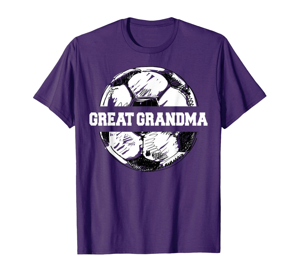 Soccer Great Grandma Soccer Ball Split T-Shirt - Trendy Graphic Men Women