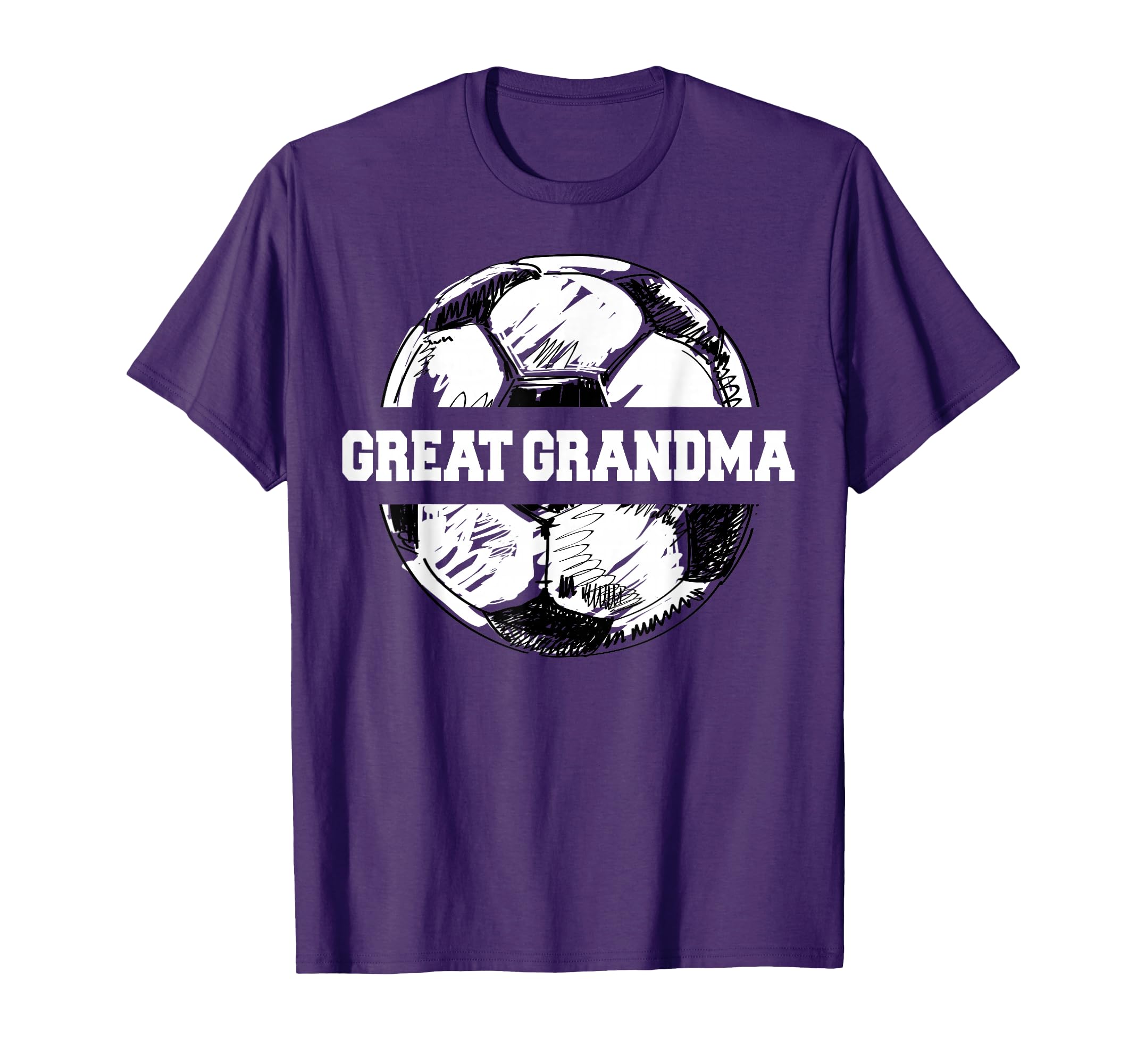 Soccer Great Grandma Soccer Ball Split T-Shirt - Trendy Graphic Men Women