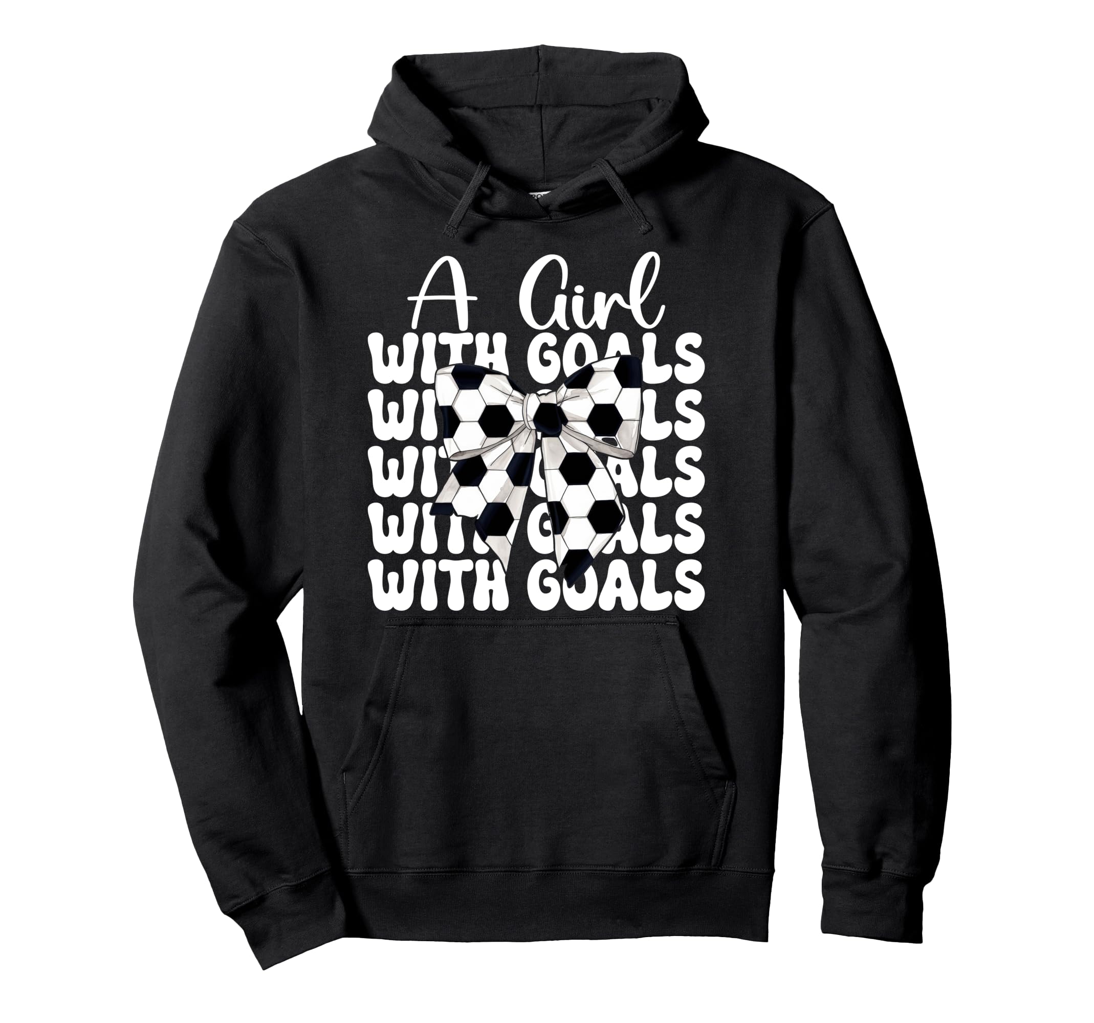 Soccer Coquette Bow Goals Hoodie - Fun Novelty Design Men Women