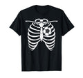 Soccer Heart Skeleton Ribs X Ray Sport T-Shirt - Unique Graphic Men Women
