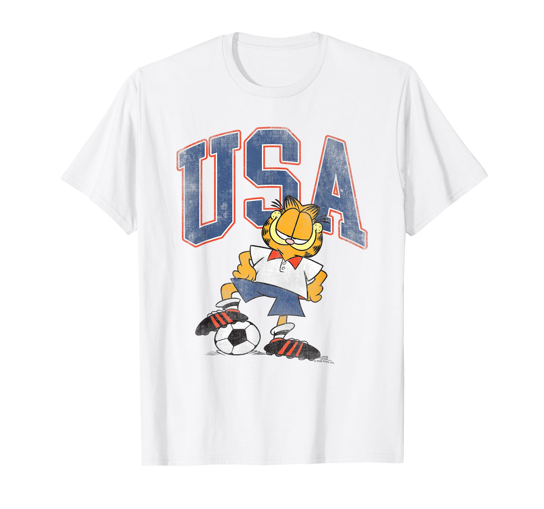 Garfield Soccer Usa T-Shirt - Custom Art Print for Adults