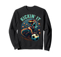 Kickin It T Rex Dinosaur Sweatshirt - Fun Novelty Design for Adults