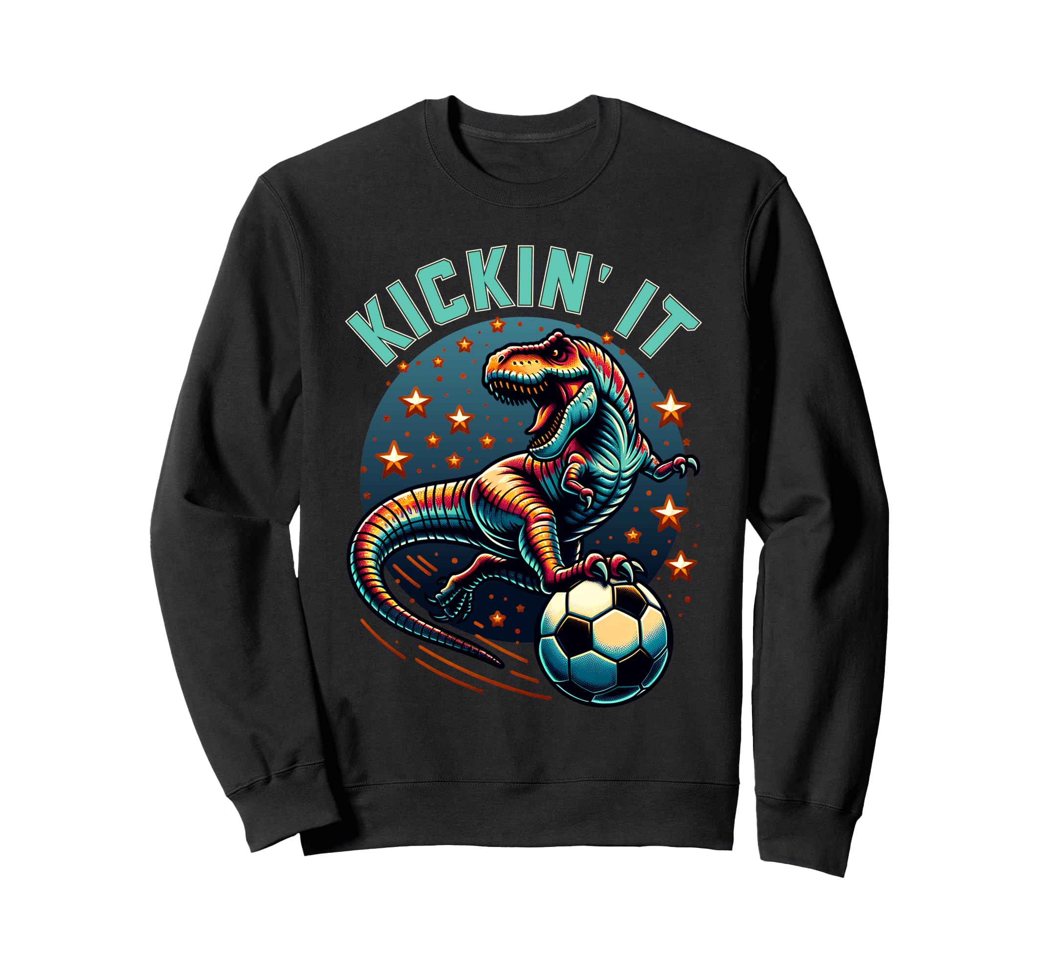Kickin It T Rex Dinosaur Sweatshirt - Fun Novelty Design for Adults