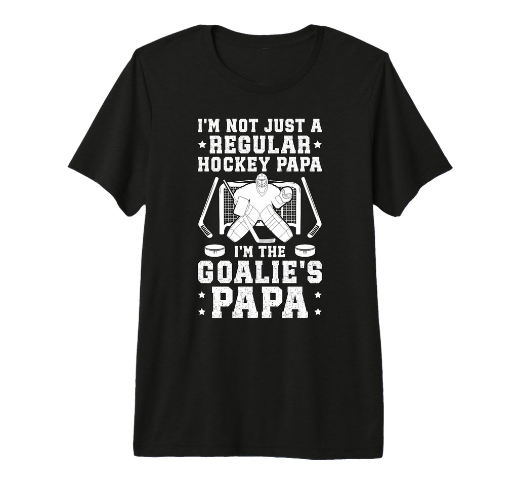 Mens Im Hockey Goalie Papa Ice T-Shirt - Fun Novelty Design for Adults
