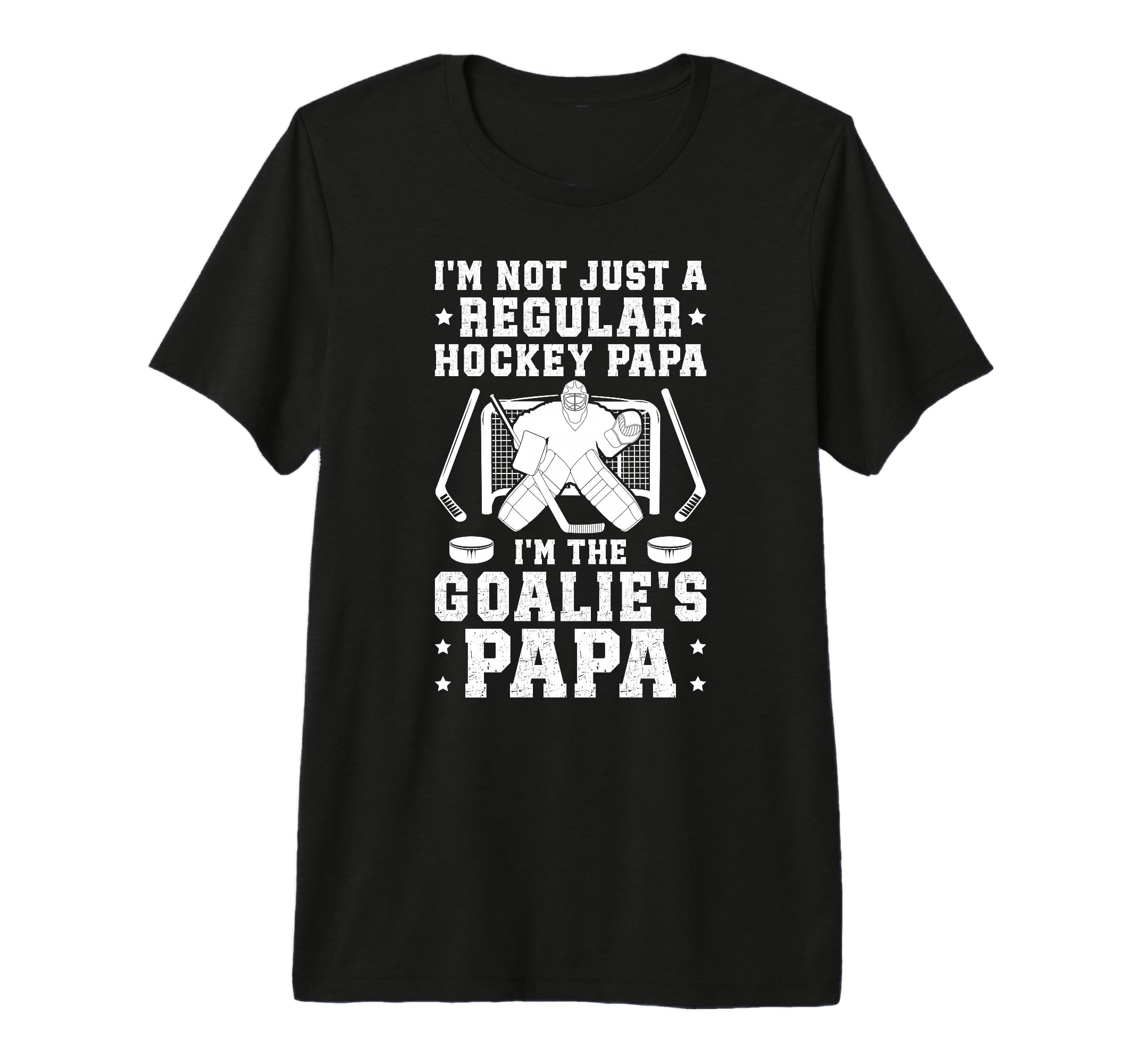 Mens Im Hockey Goalie Papa Ice T-Shirt - Fun Novelty Design for Adults
