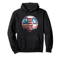 American Flag Soccer Ball Hoodie - Minimalist Print for Adults
