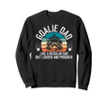 Hockey Goalie Dad Ice Hockey Sweatshirt - Minimalist Print Men Women