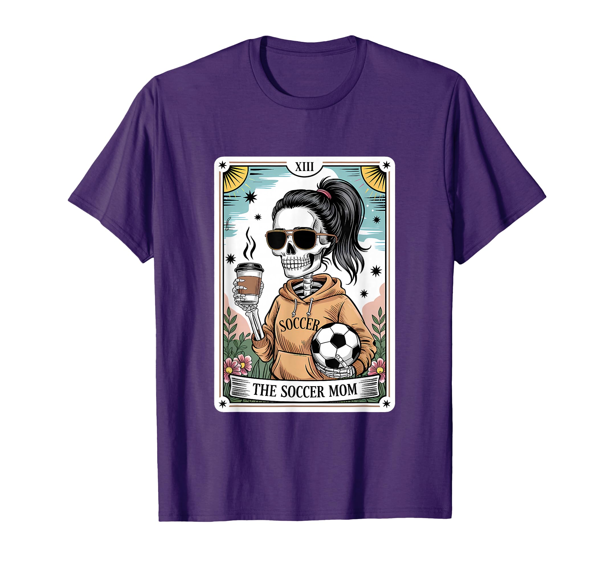 Funny Skeleton Tarot Card Halloween T-Shirt - Novelty Apparel for Adults