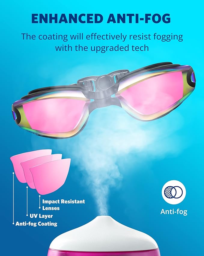 Aegend Swim Goggles, Swimming Goggles No Leaking Full Protection Adult Men Women Youth