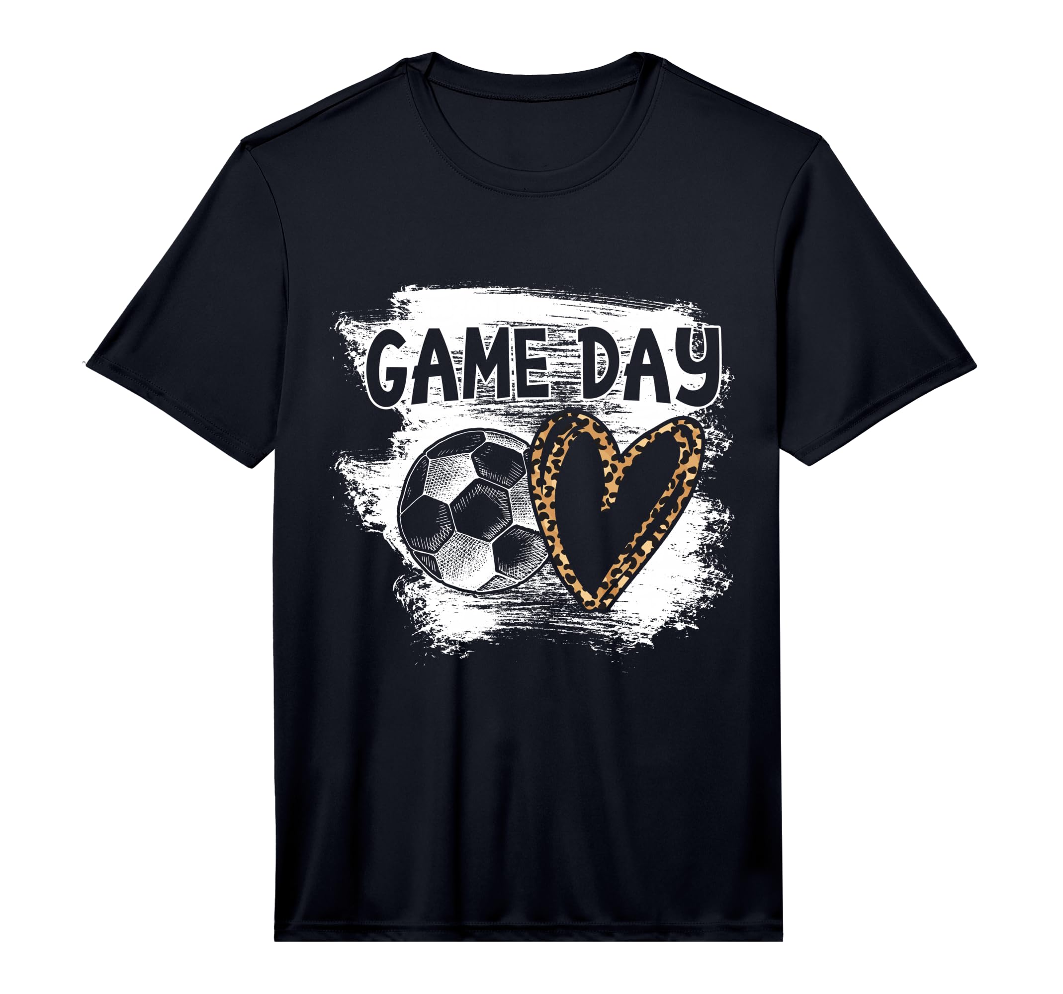 Soccer Player Game Day Leopard Cheetah T-Shirt - Graphic Print Men Women