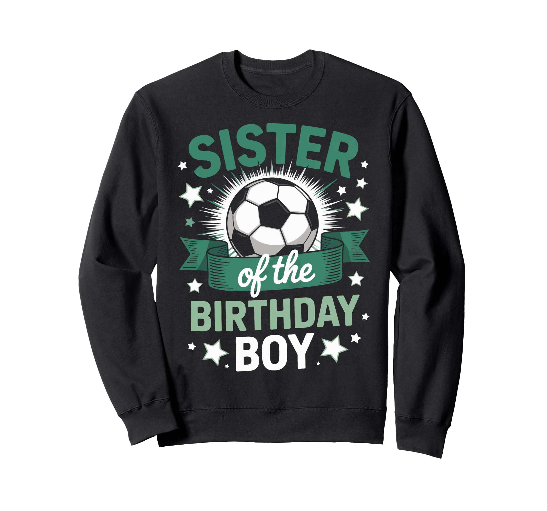 Soccer Birthday Bash Sister Sweatshirt - Minimalist Print for Adults