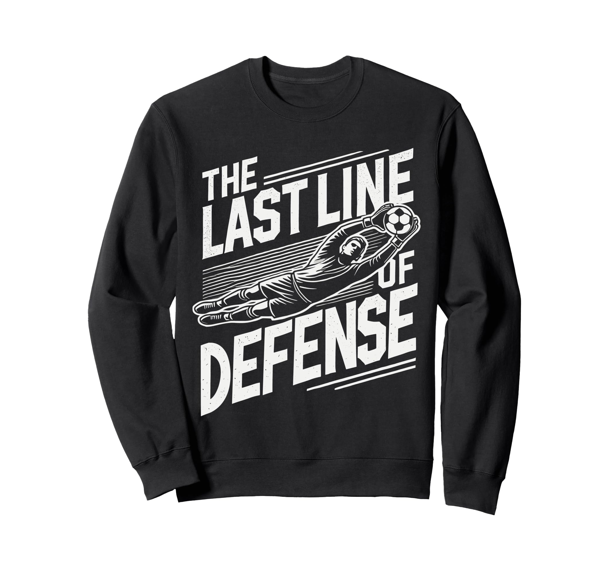Funny Teens Soccer Goalie Art Sweatshirt - Custom Art Print for Adults