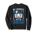Favorite Ice Hockey Goalie Grandpa Sweatshirt - Graphic Print Men Women