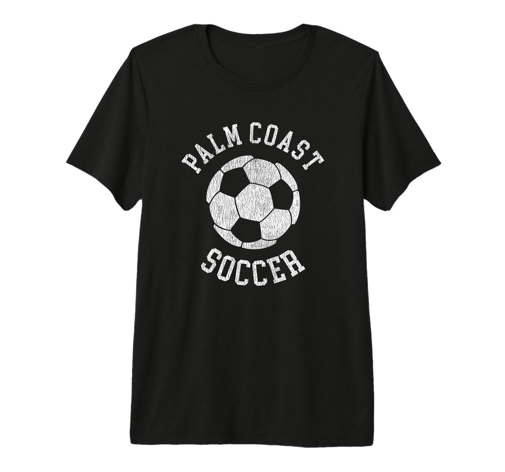 Palm Coast Soccer Distressed 90S Tri T-Shirt - Streetwear Style Unisex