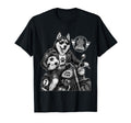 Husky Motorbike Love Footbal Soccer T-Shirt - Streetwear Style for Adults