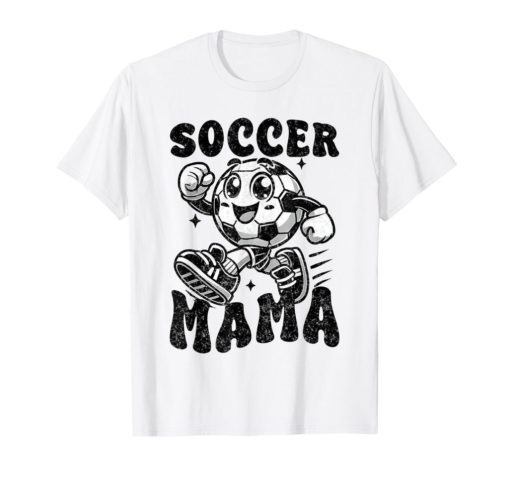 Checkered Soccer Mama Soccer Mom T-Shirt - Casual Everyday Wear for Adults