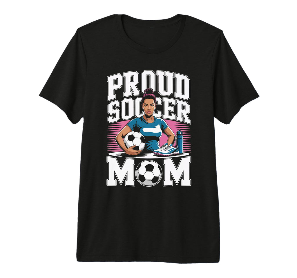 Proud Soccer Mom Sunset Vibes Tri T-Shirt - Casual Everyday Wear Men Women