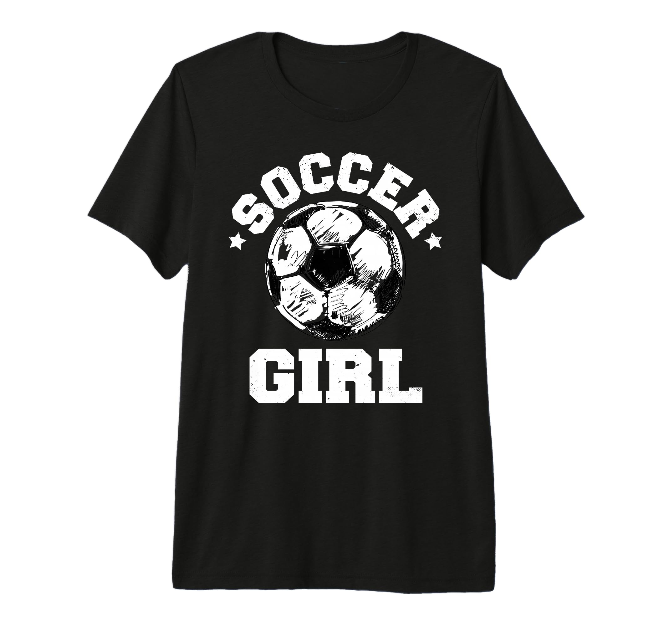 Soccer Funny Soccer Ball Distressed T-Shirt - Minimalist Print for Adults