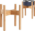 Dog Bowl Stand for Large Dogs - Raises Feeders and Bowls to 12-inch High, Expandable Sideways, Compatible to Various Sizes of Slow Feeders, Water Dishes and Fountains - Bamboo