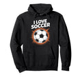 I Love Soccer Vibrant Passion Expression Hoodie - Custom Art Print Unisex