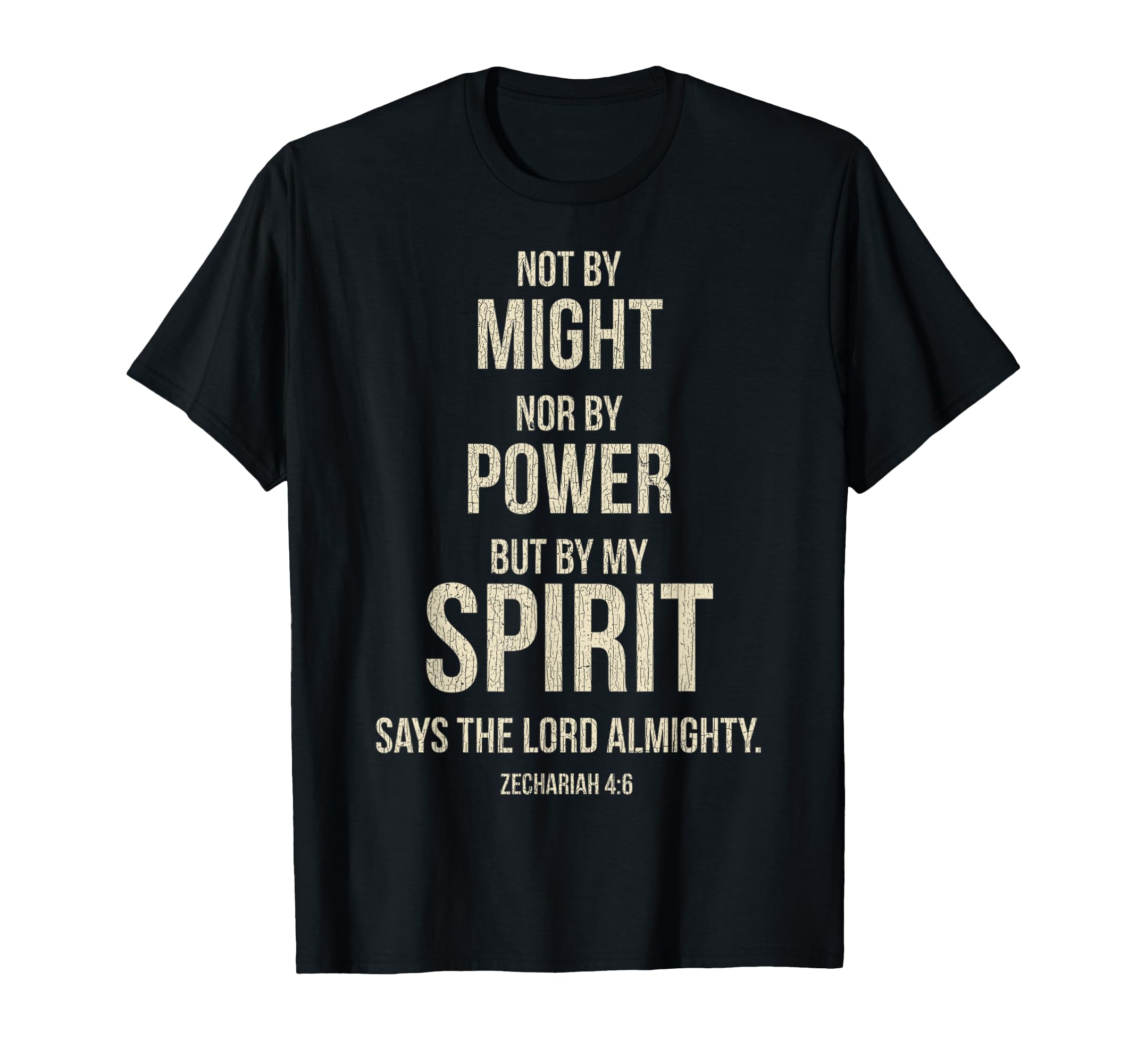 Not Might Nor Power But My Spirit T-Shirt - Fun Novelty Design for Adults