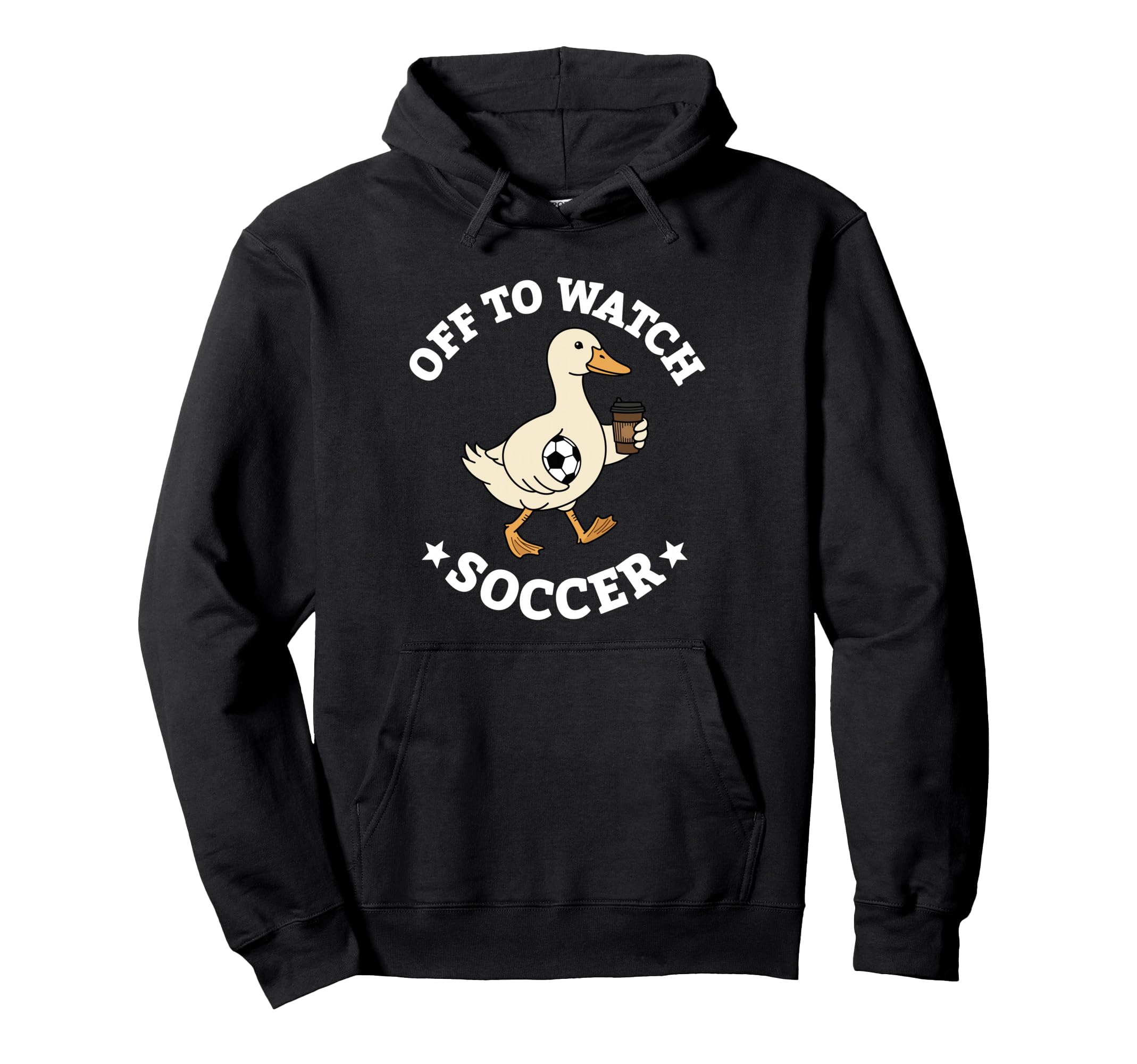 Off To Watch Soccer Mom Funny Goose Hoodie - Novelty Apparel for Adults