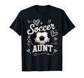 Soccer Aunt Heart Football Game Day T-Shirt - Streetwear Style for Adults