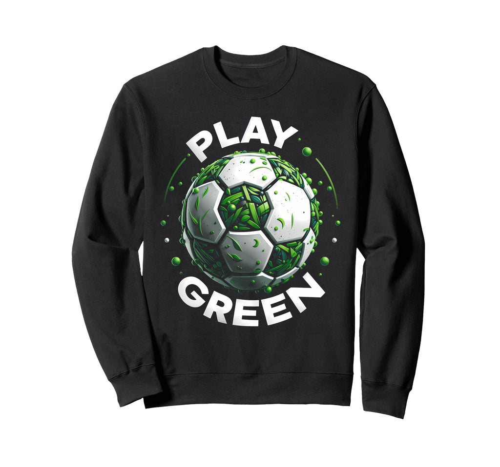 Play Green Coach Soccer Ball Eco Sweatshirt - Minimalist Print Unisex