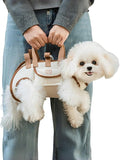 Portable Breathable Pet Carrier Sling & Backpack for Dogs & Cats, Adjustable Full-Body Harness with Traction Leash, Crossbody & Car-Friendly (XL)