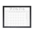 Personalized Dry Erase Wall Calendar with Custom To do list and Notes Organization Sections | Large Whiteboard Calendar (24" W x 18" H, Black Frame)