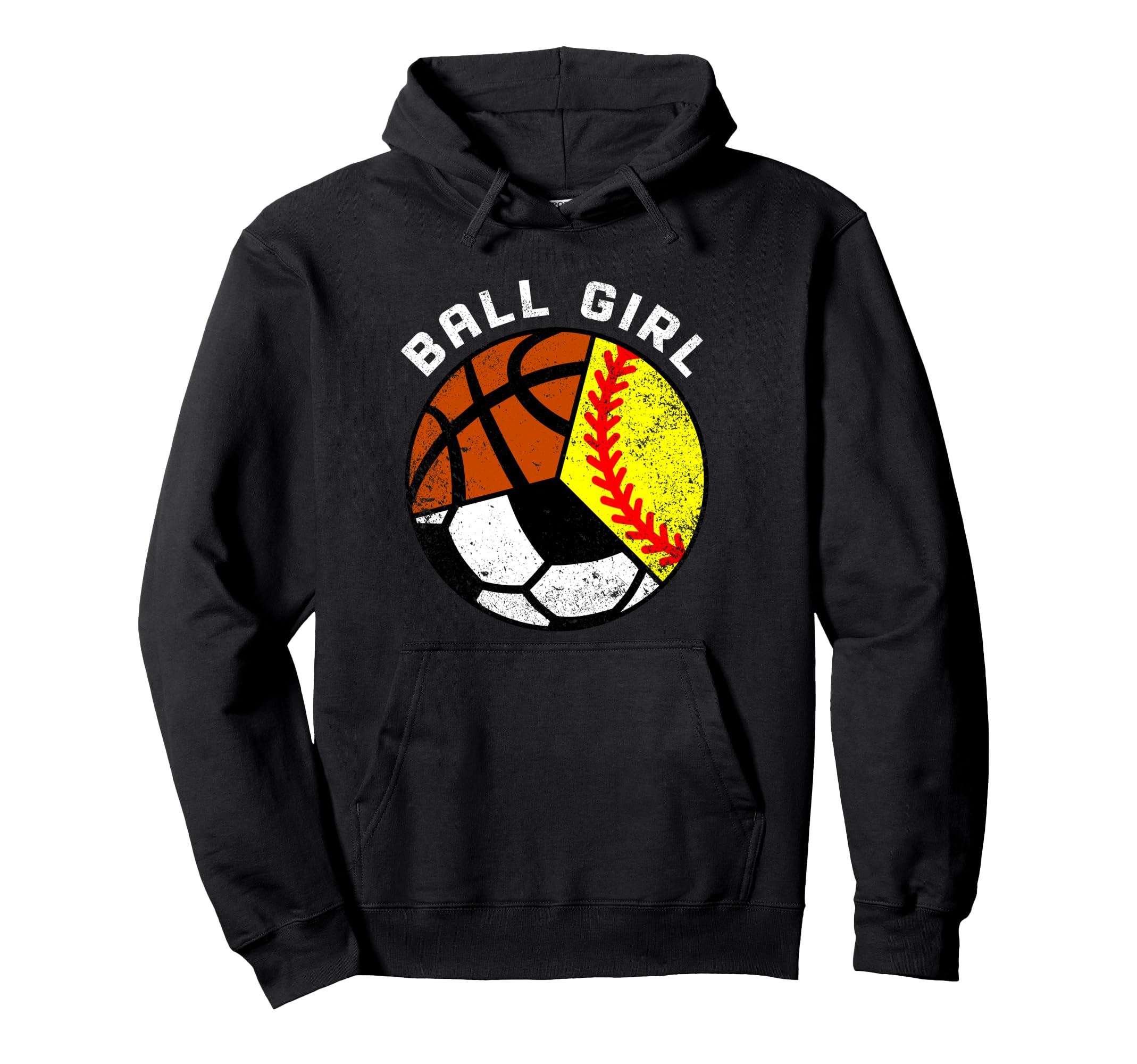 Ball Funny Softball Soccer Basketball Hoodie - Fun Novelty Design Unisex