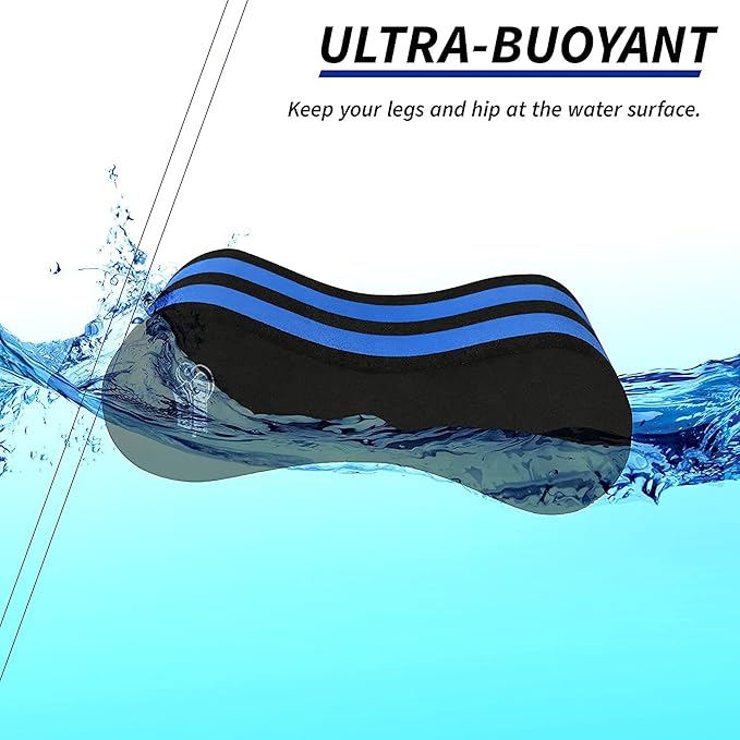 Sunlite Sports EVA 5-Layer Pull Buoy Leg Float - Pool Training Aid, Legs and HIPS Support for Adults, Kids, and Beginners, for Swimming Stroke