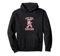 Loves Soccer Funny Sport Hoodie - Minimalist Print Men Women