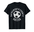 Sacramento County Soccer Distressed T-Shirt - Fun Novelty Design Men Women