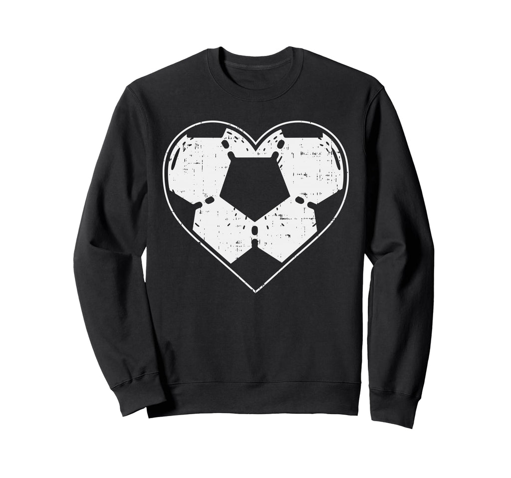 Soccer Ball Heart Sport Football Sweatshirt - Streetwear Style Unisex