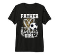 Father Birthday Soccer Ball Dad Leopard T-Shirt - Graphic Print for Adults