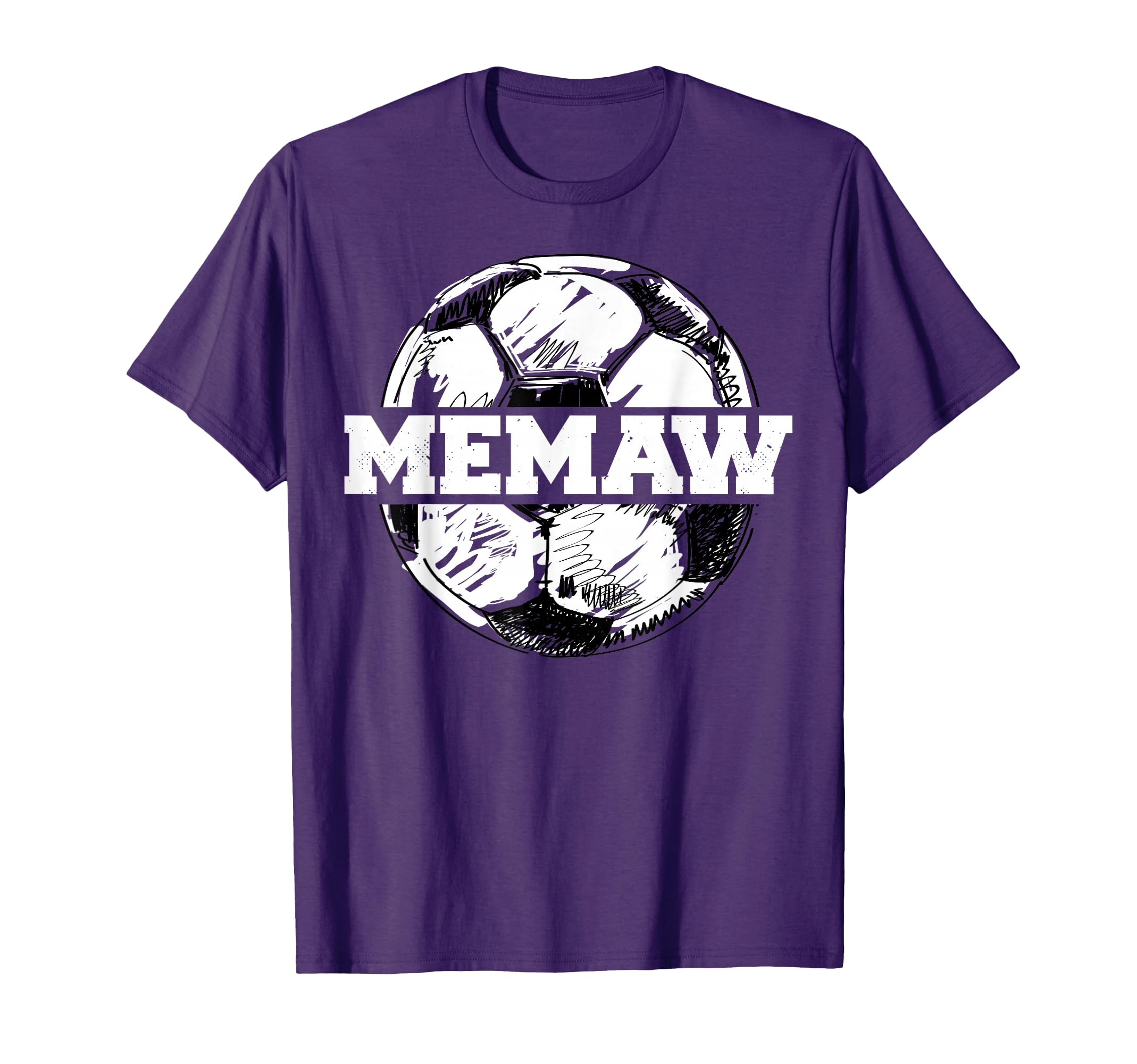 Soccer Memaw Soccer Ball Split Funny T-Shirt - Custom Art Print Unisex