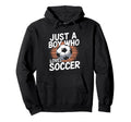 Just Who Loves Soccer Hoodie - Trendy Graphic for Adults