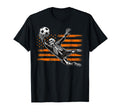 Skeleton Goalkeeper Holding Soccer T-Shirt - Custom Art Print Men Women