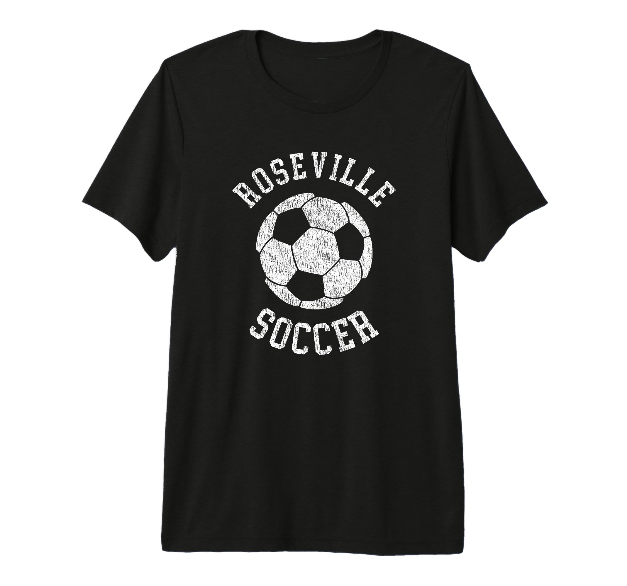Roseville Soccer Distressed 90S Tri T-Shirt - Streetwear Style Men Women