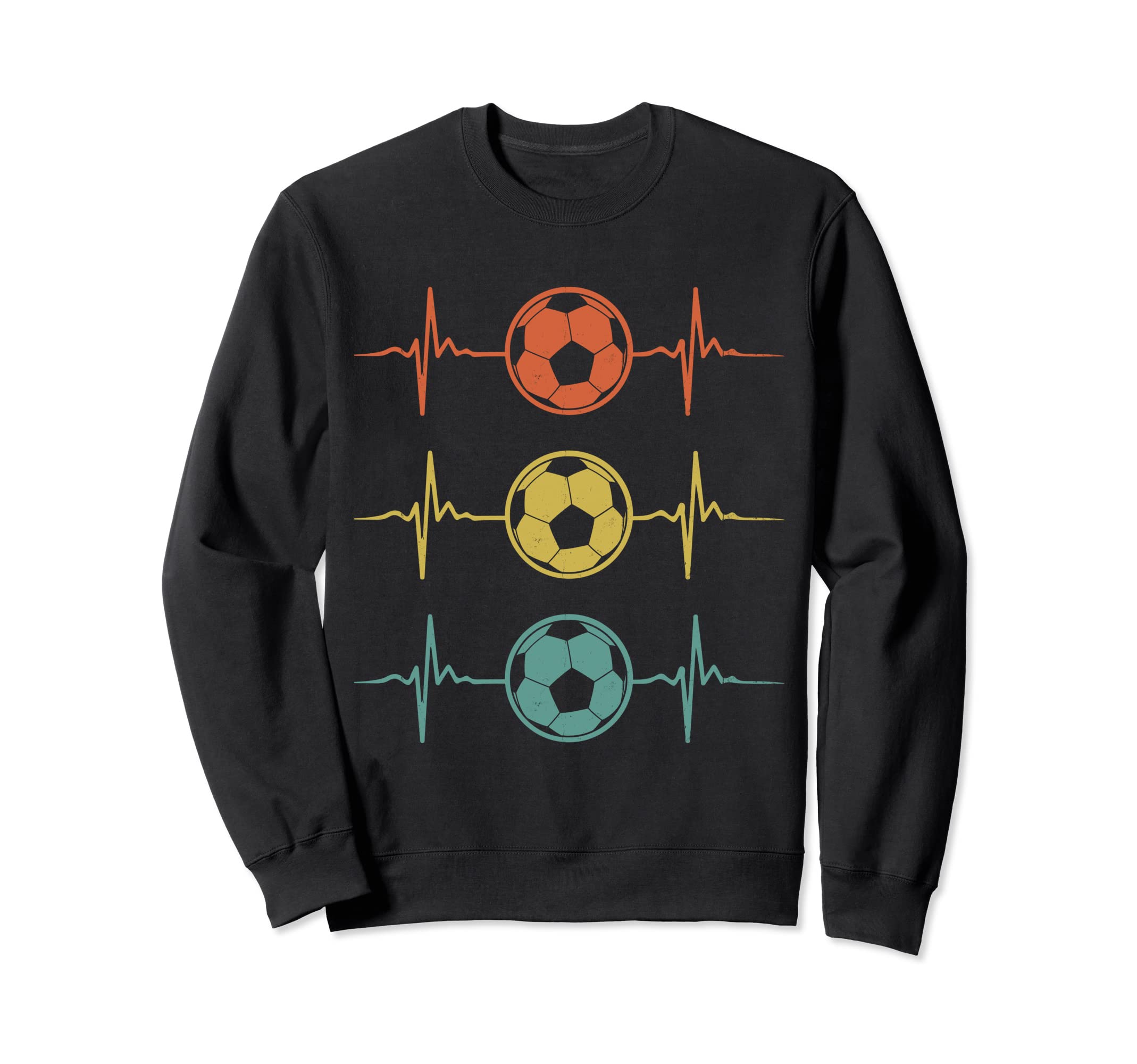 Heart Pulse Soccer Player Sweatshirt - Novelty Apparel Unisex