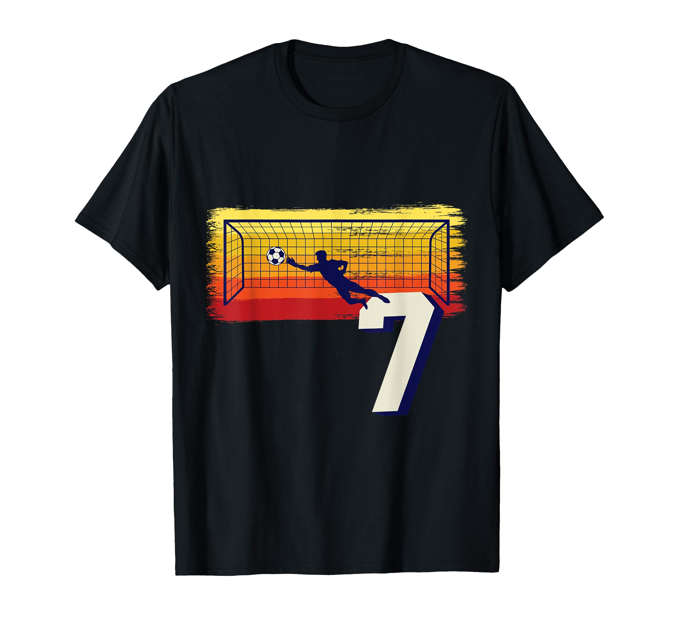 Football Goalkeeper 7Th Birthday T-Shirt - Streetwear Style for Adults