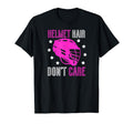 Helmet Hair Dont Care Lacrosse Goalie T-Shirt - Graphic Print for Adults