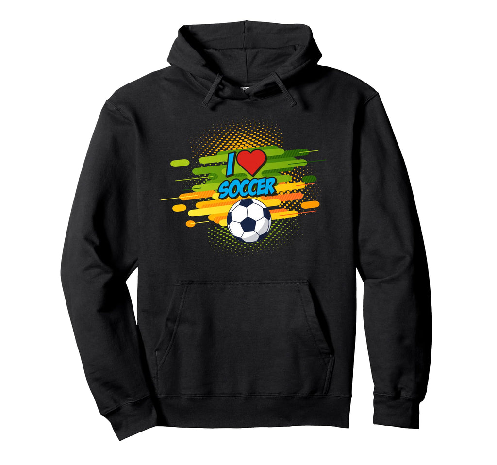 Funny Football I Love Soccer Team Sport Hoodie - Minimalist Print Unisex