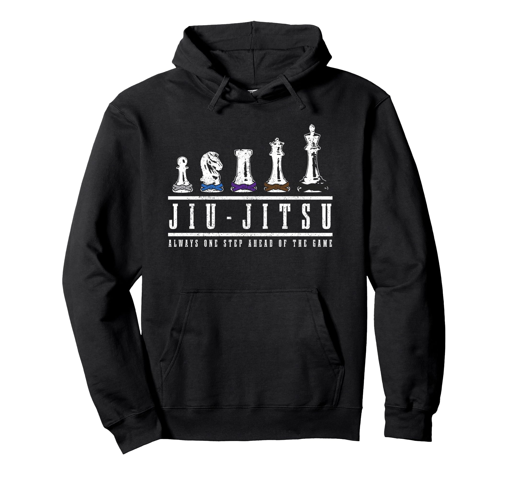 Jiu Jitsu Chess Black Belt Mma Mixed Hoodie - Graphic Print Men Women