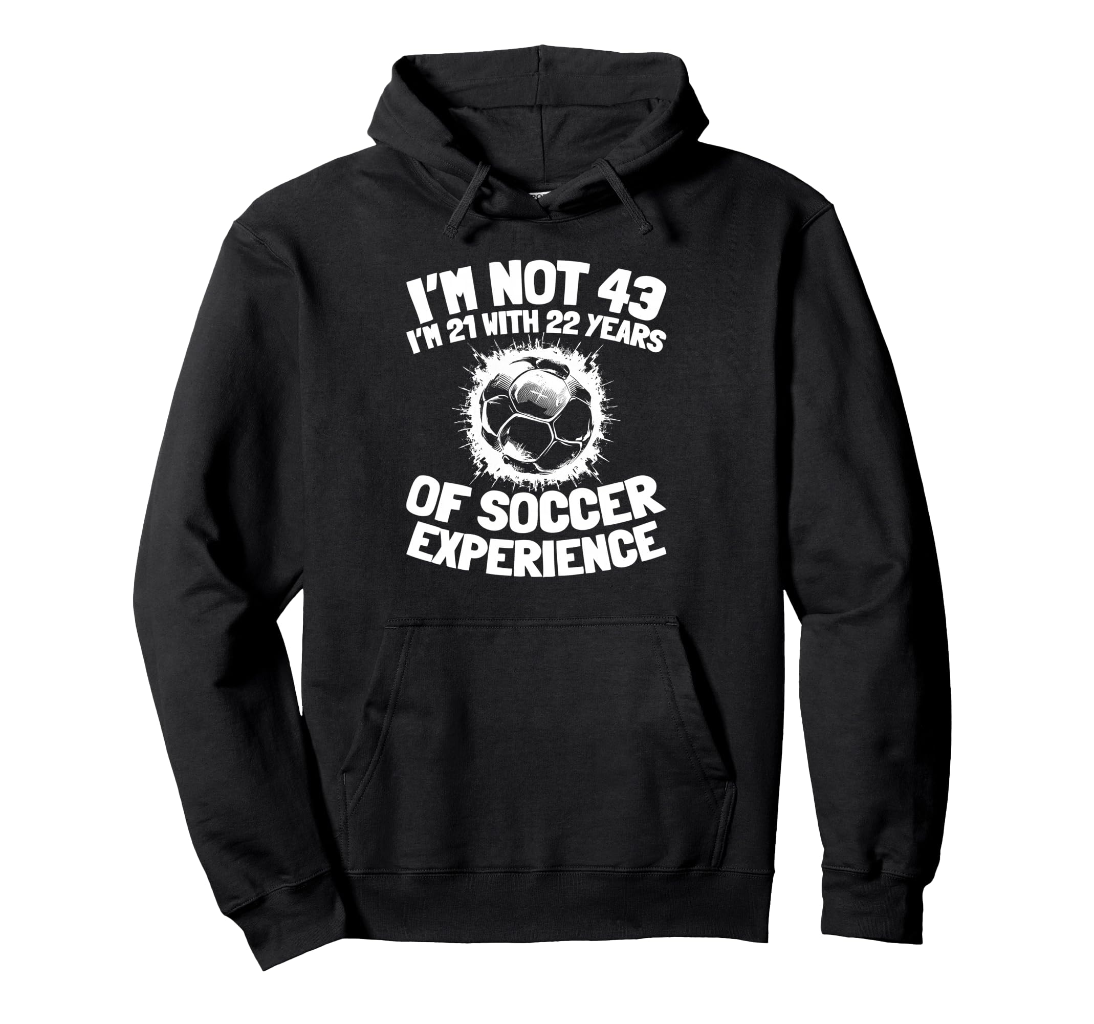 43 Years Old Team Player Sports Soccer Hoodie - Trendy Graphic for Adults