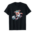Football Pig Mascot Playing Soccer Cartoon T-Shirt - Unique Graphic Unisex