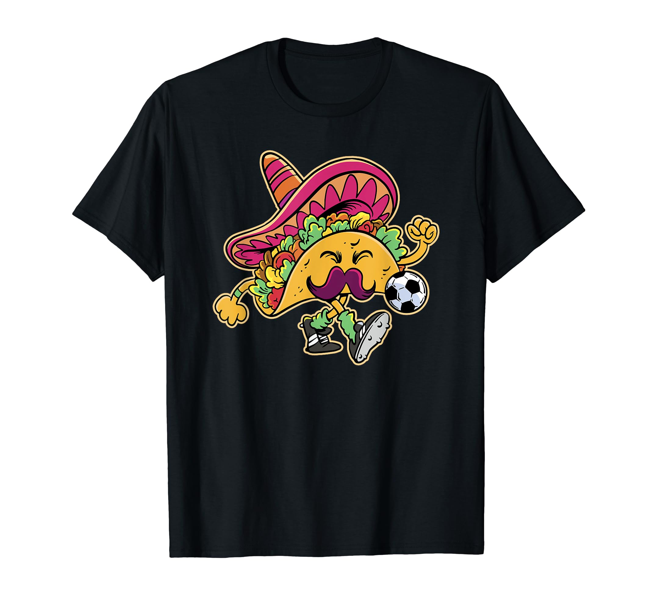 Funny Soccer And Taco Lover Football T-Shirt - Trendy Graphic for Adults