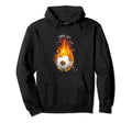 Football Flame Burning Soccer Ball Hoodie - Unique Graphic for Adults